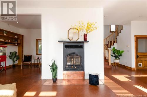 36 Crescent Street, Sackville, NB - Indoor Photo Showing Living Room With Fireplace