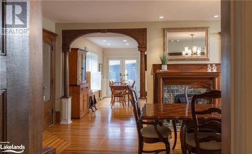 186 Third Street, Collingwood, ON - Indoor Photo Showing Dining Room With Fireplace