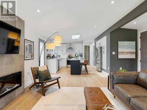 192 White Pines Drive, Burlington, ON - Indoor Photo Showing Living Room With Fireplace