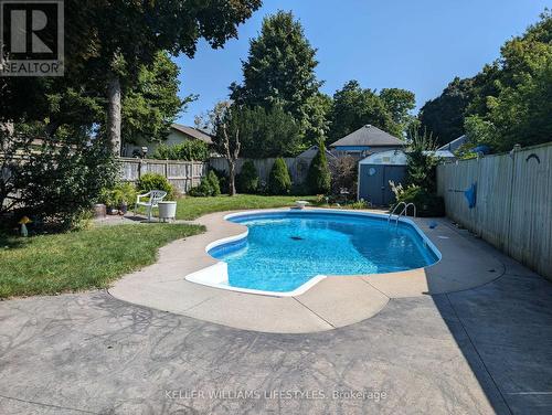 Fenced in back yard - Main - 92 Price Street, London, ON - Outdoor With In Ground Pool With Backyard