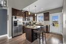 20 425 Langer Place, Warman, SK  - Indoor Photo Showing Kitchen With Stainless Steel Kitchen With Upgraded Kitchen 