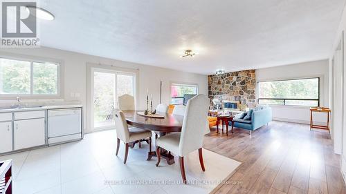 33 Shelley Drive, Kawartha Lakes, ON - Indoor Photo Showing Dining Room With Fireplace