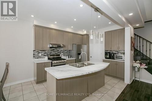 151 Robert Parkinson Drive, Brampton, ON - Indoor Photo Showing Kitchen With Double Sink With Upgraded Kitchen