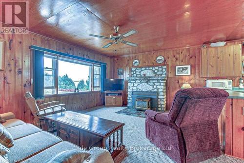 117 Tamarac Road, Northern Bruce Peninsula, ON - Indoor Photo Showing Living Room With Fireplace