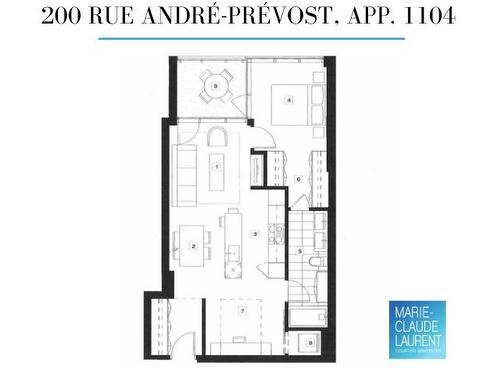 Plan (croquis) - 1104-200 Rue André-Prévost, Montréal (Verdun/Île-Des-Soeurs), QC - Other