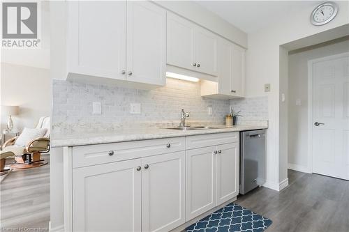 215 Scotland Street Unit# 306, Fergus, ON - Indoor Photo Showing Kitchen With Double Sink