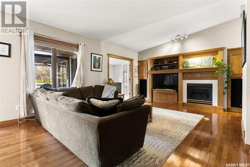 324 Ford Street, Bethune, SK - Indoor Photo Showing Living Room With Fireplace