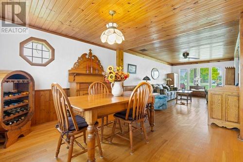 Dining Room opens up to living room at front of home.  All these rooms form an open area that surrounds the main staircase that leads upstairs all part of a centre floor plan.  Impressive. - 2176 County Road 22 Road, Cardinal, ON - Indoor Photo Showing Dining Room