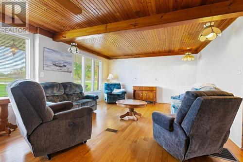 Formal living room, part of main level open area in centre floor plan. - 2176 County Road 22 Road, Cardinal, ON - Indoor Photo Showing Living Room