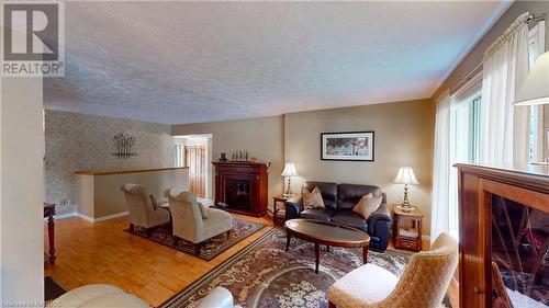 63 Greyview Drive, Markdale, ON - Indoor Photo Showing Living Room With Fireplace