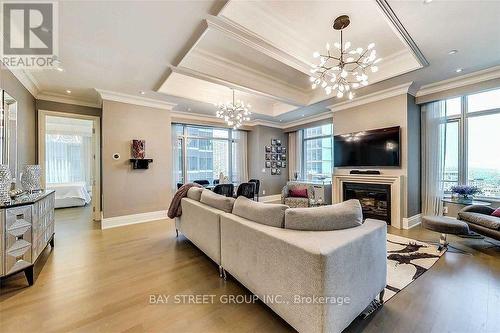 3703 - 311 Bay Street, Toronto, ON - Indoor Photo Showing Living Room With Fireplace