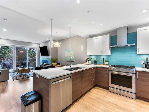 305-1820 Maple Ave South, Sooke, BC - Indoor Photo Showing Kitchen With Stainless Steel Kitchen With Double Sink With Upgraded Kitchen