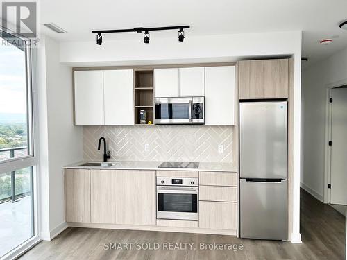 1803 - 36 Zorra Street, Toronto, ON - Indoor Photo Showing Kitchen With Upgraded Kitchen