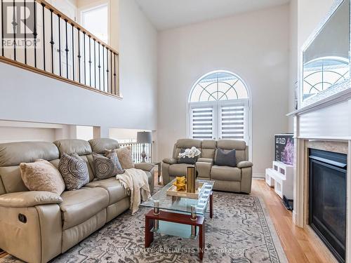 87 Dolobram Trail, Brampton, ON - Indoor Photo Showing Living Room With Fireplace