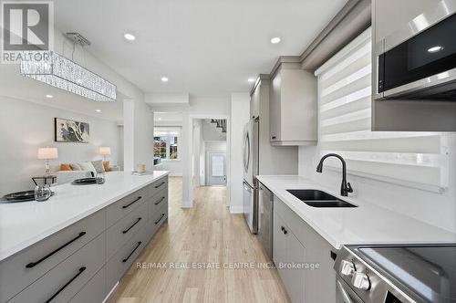 107 Lomar Drive, Toronto, ON - Indoor Photo Showing Kitchen With Double Sink With Upgraded Kitchen