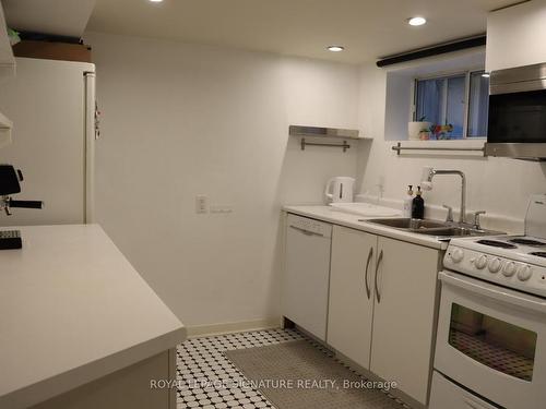 Bsmt-99 Wells Hill Ave, Toronto, ON - Indoor Photo Showing Kitchen With Double Sink