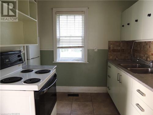 151 Countess Street N, Durham, ON - Indoor Photo Showing Kitchen With Double Sink