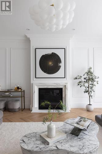 22 Shannon Street, Toronto, ON - Indoor Photo Showing Living Room With Fireplace