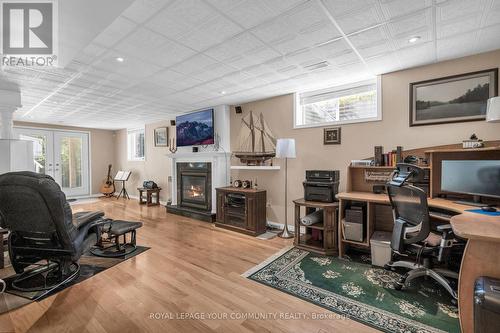 73 Anderson Crescent, Tay, ON - Indoor Photo Showing Office With Fireplace