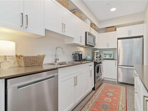 205-868 Orono Ave, Langford, BC - Indoor Photo Showing Kitchen With Stainless Steel Kitchen With Double Sink