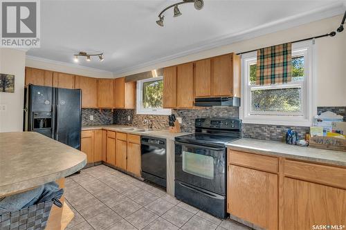 220 Elgin Crescent, Lumsden, SK - Indoor Photo Showing Kitchen With Double Sink