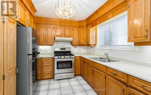 1548A Carolyn Road, Mississauga, ON - Indoor Photo Showing Kitchen With Double Sink