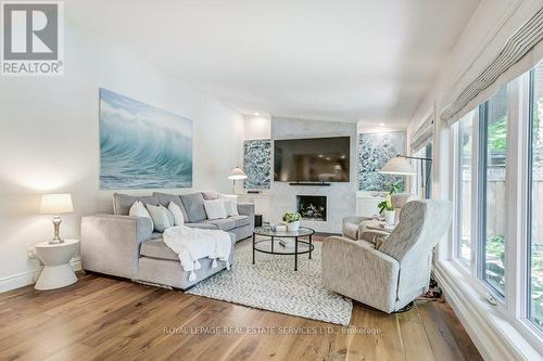 284 Lawson Street, Oakville, ON - Indoor Photo Showing Living Room With Fireplace