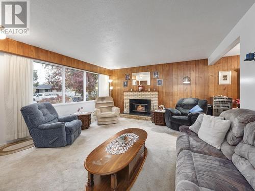 2585 Ewert Crescent, Prince George, BC - Indoor Photo Showing Living Room With Fireplace