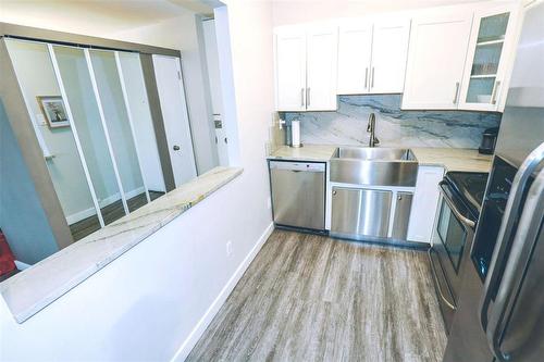 503 71 Roslyn Road, Winnipeg, MB - Indoor Photo Showing Kitchen With Double Sink