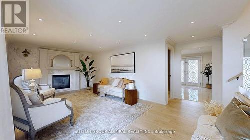 25 Silver Aspen Drive, Markham, ON - Indoor Photo Showing Living Room With Fireplace