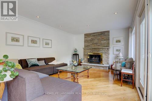 1401 Bunsden Avenue, Mississauga, ON - Indoor Photo Showing Living Room With Fireplace