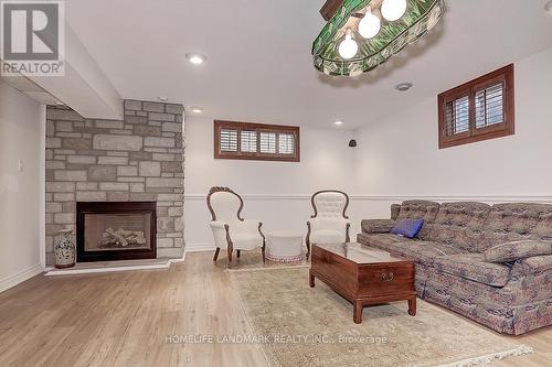 1401 Bunsden Avenue, Mississauga, ON - Indoor Photo Showing Living Room With Fireplace