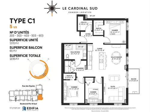 Plan (croquis) - 403-1125 Rue Des Rigoles, Québec (La Haute-Saint-Charles), QC - Other