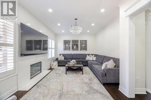 81 Birch Tree Trail, Brampton, ON - Indoor Photo Showing Living Room With Fireplace