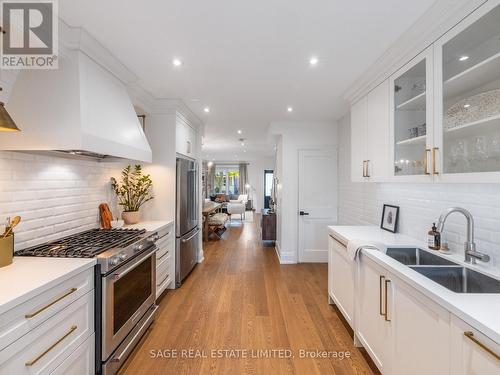 122 Langford Avenue, Toronto, ON - Indoor Photo Showing Kitchen With Double Sink With Upgraded Kitchen