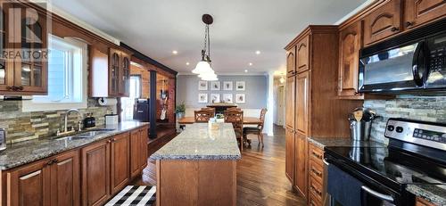 92 Route 450 Route, Halfway Point, NL - Indoor Photo Showing Kitchen With Double Sink With Upgraded Kitchen