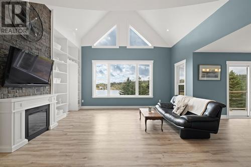 220 Deans Road, Witless Bay, NL - Indoor Photo Showing Living Room With Fireplace