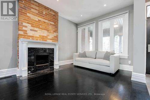 547 Dovercourt Road, Toronto, ON - Indoor Photo Showing Living Room With Fireplace