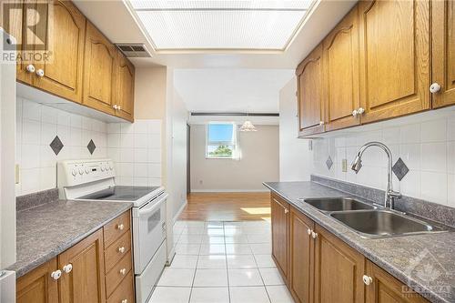 555 Brittany Drive Unit#313, Ottawa, ON - Indoor Photo Showing Kitchen With Double Sink