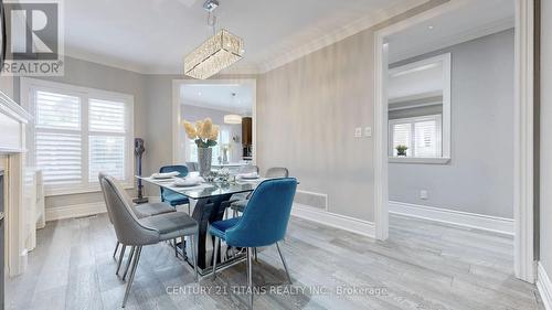 23 Santa Amato Crescent, Vaughan, ON - Indoor Photo Showing Dining Room With Fireplace