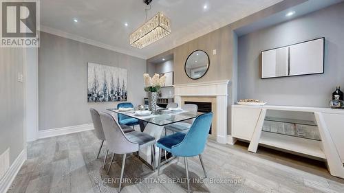 23 Santa Amato Crescent, Vaughan, ON - Indoor Photo Showing Dining Room With Fireplace