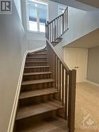 Hardwood basement staircase - 