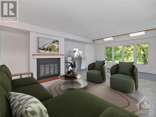 306 Cathcart Street, Ottawa, ON - Indoor Photo Showing Living Room With Fireplace