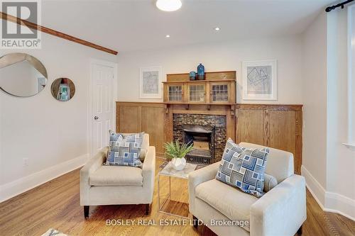 335 Woodbine Avenue, Toronto, ON - Indoor Photo Showing Living Room With Fireplace