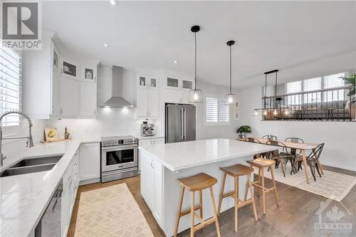 6'x4' Quartz Island with Breakfast Bar. - 976 Shimmerton Circle, Kanata, ON - Indoor Photo Showing Kitchen With Double Sink With Upgraded Kitchen