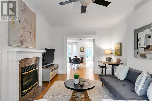 140 Medland Street, Toronto, ON - Indoor Photo Showing Living Room With Fireplace