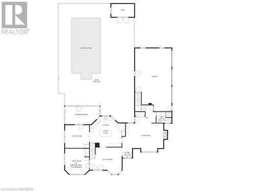 Main Level Floor Plan - 169 Trillium Drive, Port Elgin, ON - Other