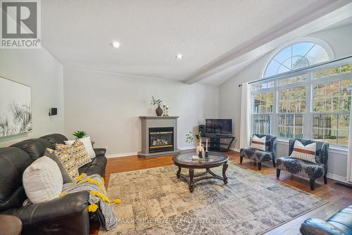 14 Selleck Lane, Oshawa, ON - Indoor Photo Showing Living Room With Fireplace