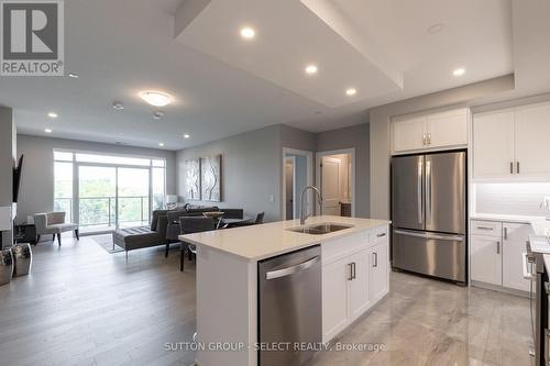 510 - 480 Callaway Road, London, ON - Indoor Photo Showing Kitchen With Stainless Steel Kitchen With Double Sink With Upgraded Kitchen