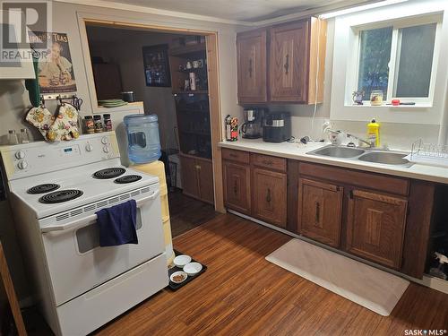 134 2Nd Street Nw, Wadena, SK - Indoor Photo Showing Kitchen With Double Sink